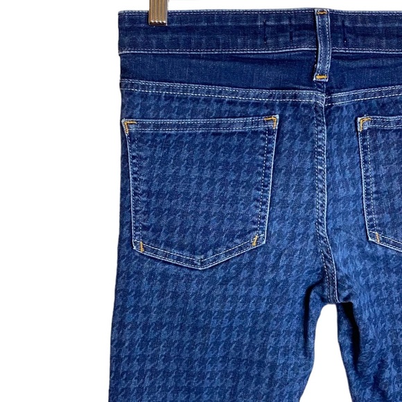 Pilcro and the Letterpress Anthro Houndstooth Print Serif Skinny Ankle Jeans 28 - Picture 10 of 15